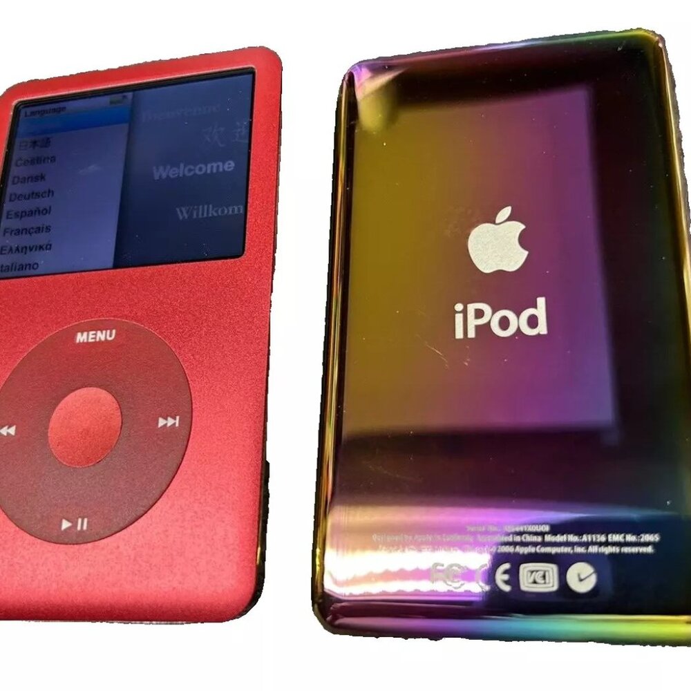 Apple IPOD CLASSIC 7th Generation 160GB - Red - Rainbow Back mint!!